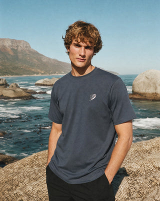 Classic Statement Tee, Grey-blu
