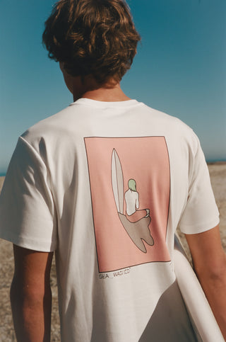 Tom Jean Webb X Sea_Washed Organic Cotton Tee, Surf Girl White