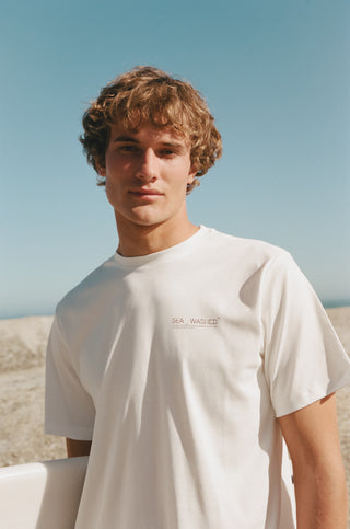 Tom Jean Webb X Sea_Washed Organic Cotton Tee, Surf Girl White