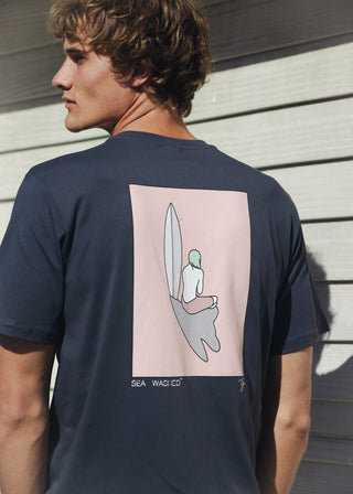 Tom Jean Webb X Sea_Washed Organic Cotton Tee, Surf Girl