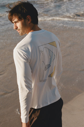 Organic Cotton Base Layer, Trompe Surfer, White