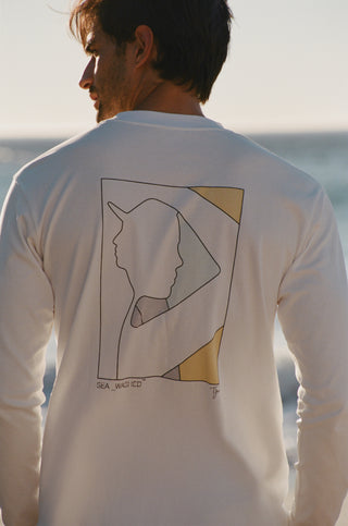 Organic Cotton Base Layer, Trompe Surfer, White