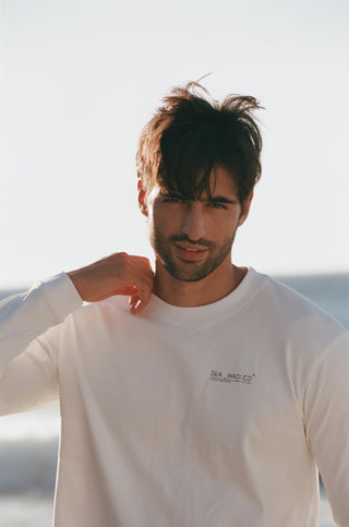 Organic Cotton Base Layer, Trompe Surfer, White