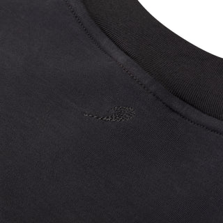 Cropped Organic Cotton Tee, Grey-Blu