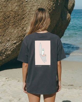 Tom Jean Webb X Sea_Washed Organic Cotton Tee, Surf Girl